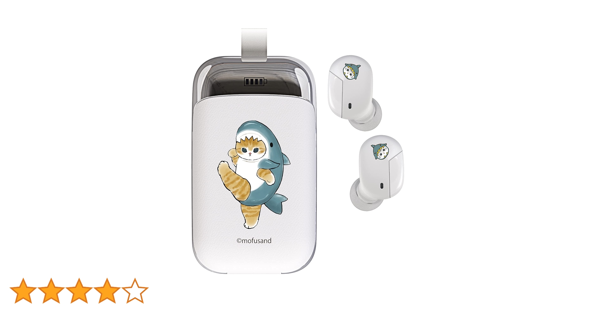 Amazon.co.jp: mofusand 完全ワイヤレスイヤホン (サメにゃん) 抗菌